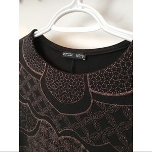 Beautiful black and rose gold embellished dress!